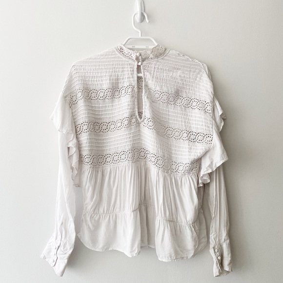 Free People Lace Eyelet Blouse - Picture 7 of 7